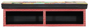 Aparador de TV VidaXL Montado na Parede Multicolorido 80x30x22 cm Madeira de Engenharia