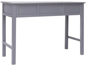 Secretária 108x45x76 cm madeira de paulownia maciça cinzento