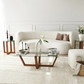 Mesa de Centro Amalfi – Nogueira – 105 x 35 x 65 cm