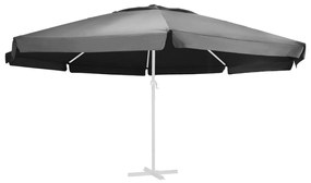 Tecido de substituição p/ guarda-sol exterior 600 cm antracite