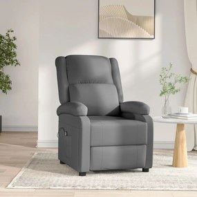 vidaXL Poltrona reclinável elétrica couro artificial antracite