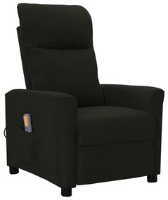 vidaXL Poltrona de massagens tecido preto