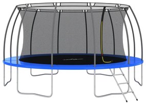 92945 vidaXL Conjunto de trampolim redondo 488x90 cm 150 kg