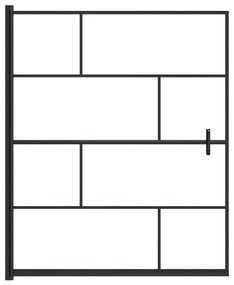 Divisória de chuveiro ESG 116x140 cm preto