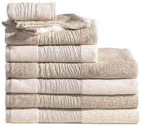 Toalhas nature em algodão natural e linho natural: Cor clara: 5% linho natural e 95% algodão natural 1 Toalha 70x140 cm