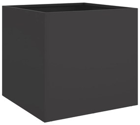 Vaso/floreira 42x40x39 cm aço preto