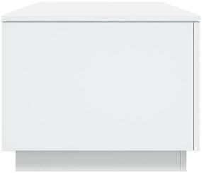 Mesa de centro com luzes LED 90x50x40 cm branco