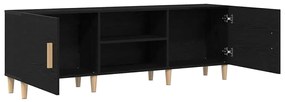 Suporte para TV vidaXL - Carvalho Preto, 150x30x50 cm, Feito de Madeir
