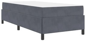 Estrutura da Cama Branco e Cinza Claro 90 x 190 cm Veludo