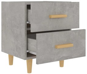 Mesa de cabeceira 40x35x47,5 cm cinzento cimento