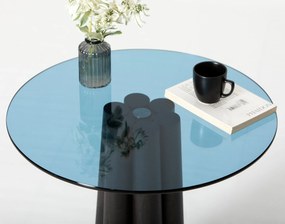 Mesa de Centro Thales – Preto e Azul – 50x50x50 cm