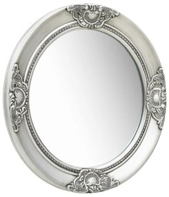 Espelho de parede estilo barroco 50 cm prateado