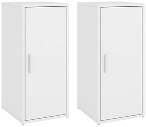 Sapateiras 2 pcs 32x35x70 cm contraplacado branco