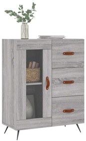 Aparador 69,5x34x90 cm derivados de madeira cinzento sonoma