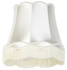 Abajur de seda creme 45 cm - Granny Retro