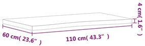 Tampo de secretária 110x(55-60)x4 cm madeira de faia maciça