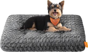 Cama para cães M 80 x 50 cm com estofamento macio cinza ardósia