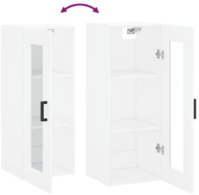 Armário de parede 34,5x34x90 cm branco
