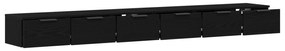 Gabinetes de parede 2 pcs Carvalho Preto 102x30x20 cm Madeira engenhei