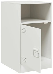 Mesa de cabeceira 34,5x39x62 cm aço branco