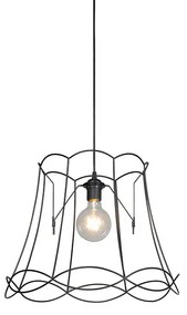 Candeeiro de suspensão retro preto 45 cm - Granny Frame Retro