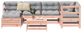 7 pcs conjunto sofás jardim madeira abeto-de-douglas