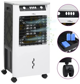 vidaXL Purificador de ar portátil 3-em-1 80W 73x38x30,5cm branco/preto