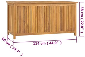 Caixa para jardim 114x50x58 cm madeira de teca maciça