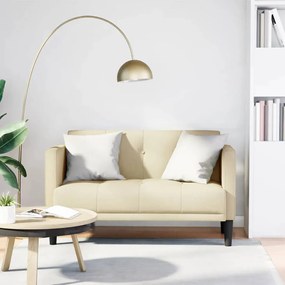 vidaXL Sofá-luvas 111 cm tecido creme