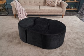 Pouffe Alya Puf – Antracite & Rosa – 120x40x80 cm