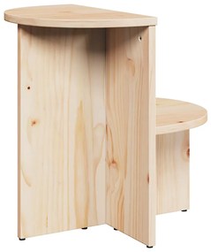 Mesa Lateral Natural 50 x 40 x 50 cm Madeira de Pinheiro Sólido