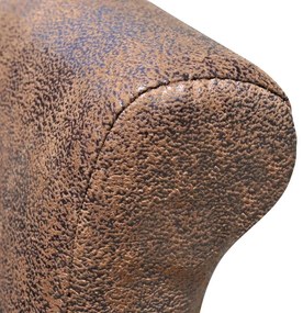 Cadeiras de jantar 2 pcs couro artificial castanho