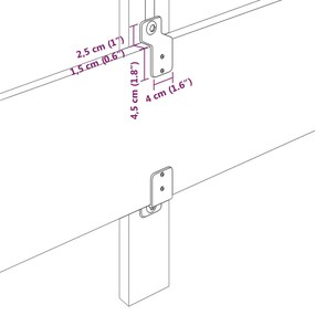 Cabeceira vidaXL Design Simples Cinza Escuro 140 cm Tecido de Corduroy