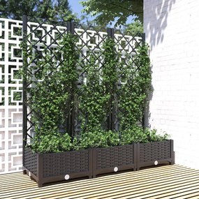 318272 vidaXL Jardim Preto 120 x 40 x 121,5 cm
