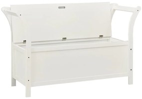 Banco 107x45x75,5 cm madeira de abeto maciça branco