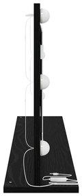 Espelho de Vaidade com Luzes LED Carvalho Preto 100x45x18 cm