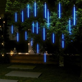 vidaXL Luzes meteoro 20 pcs 30 cm 480 luzes LED int./ext. azul