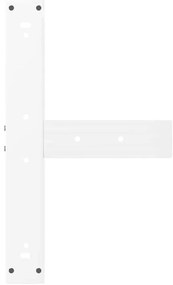Pés de mesa de bar em forma de T, 2 peças, branco, 60x35x(110-111) cm,