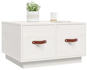 Mesa de centro 60x53x35 cm pinho maciço branco