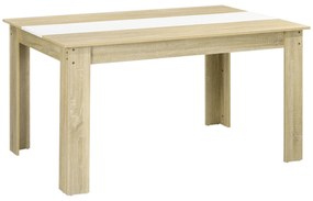 HOMCOM Mesa de Jantar Moderna Mesa para Sala Retangular para 4-6 Pesso