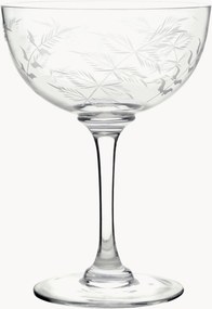 Taças de champanhe em cristal artesanal Fern, conjunto de 6
