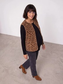 Cardigan de gravidez e amamentação castanho