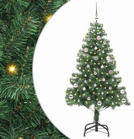 vidaXL Árvore de Natal com 150 LEDs com suporte Verde 150 cm PVC