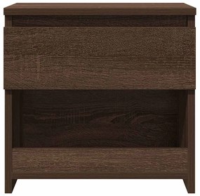 Mesa cabeceira 40x30x39 cm derivados madeira carvalho castanho
