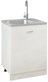Lava-louça cozinha + escorredor 600x500x155mm aço inox prateado