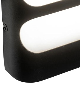 Moderno candeeiro de parede preto com LED IP44 - Gaev Moderno