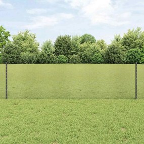 Cerca de Arame Soldado com 5 Postes U Cinza 0.6x10 m Aço