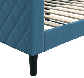 Sofá-cama 90x200 cm veludo azul