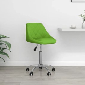 vidaXL Cadeira de escritório giratória couro artificial verde