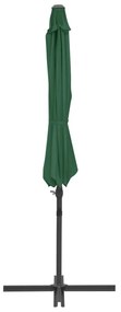 Guarda-sol de jardim com base portátil verde